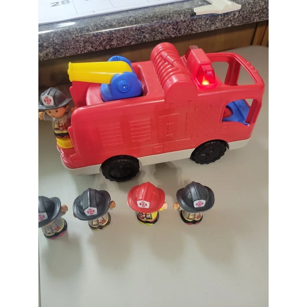 Fisher Price Little People Firetruck toys fireman figures lot